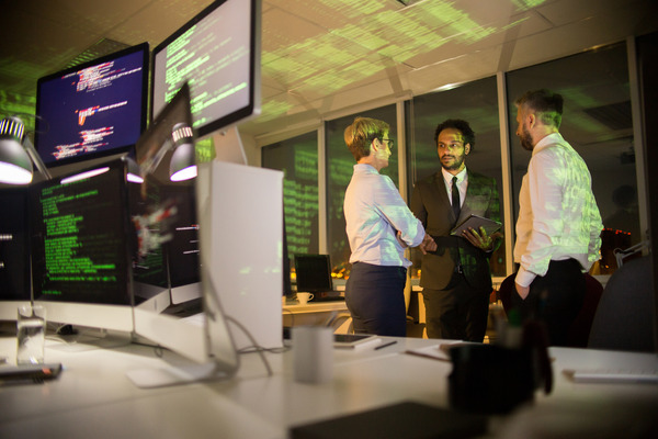 A Group of People are Presenting Cybersecurity to Boss