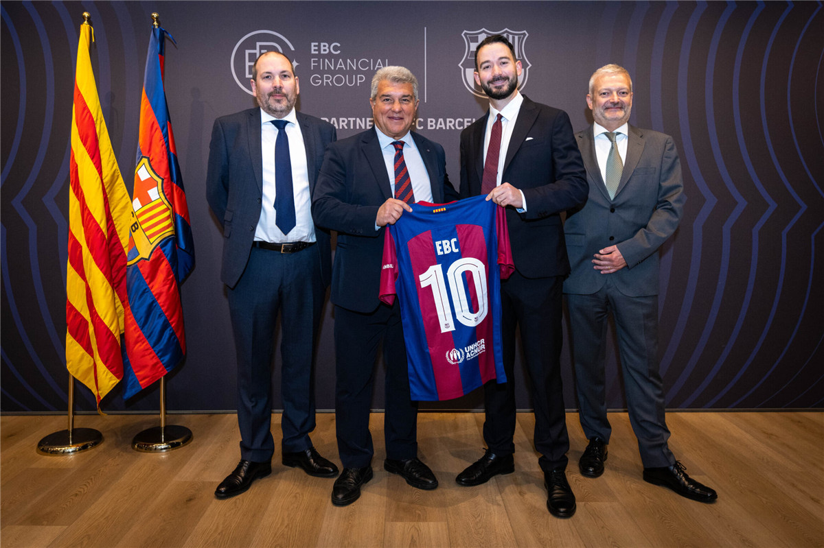 EBC Financial Group and FC Barcelona, alongside President Joan Laporta