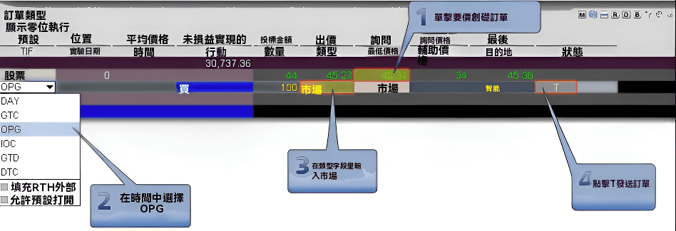 開市和收市委託(market at open and close)