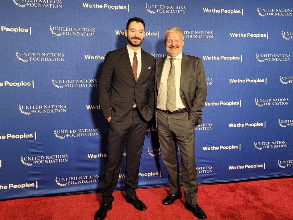 Samuel Hertz, David Barrett, and other attendees at the UN Foundation’s