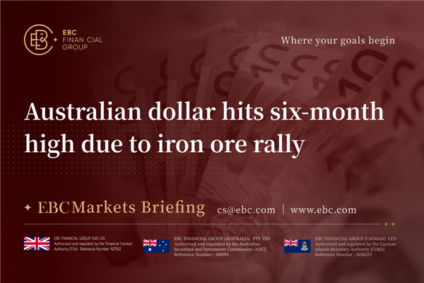 Australian dollar hits six-month high due to iron ore rally