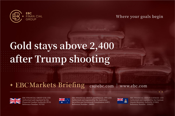 Ouro permanece acima de 2.400 após tiroteio de Trump