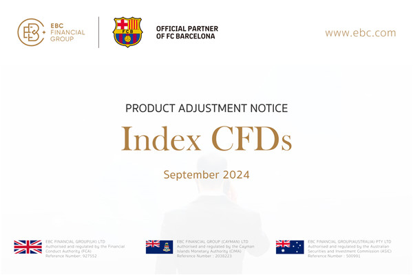 Aviso de ajuste de productos de CFD sobre índices