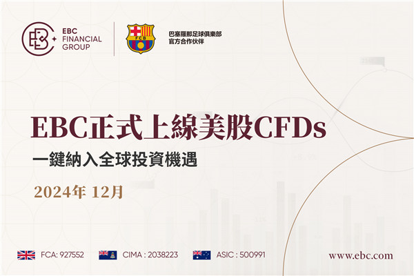 EBC正式上線美股CFDs 一鍵納入全球投資機會