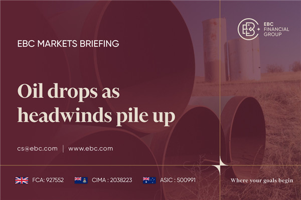 ​Oil drops as headwinds pile up