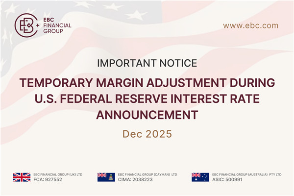 Aviso importante: Ajuste temporário de margem durante o anúncio da taxa de juros Fed dos EUA | 10 de dezembro de 2025